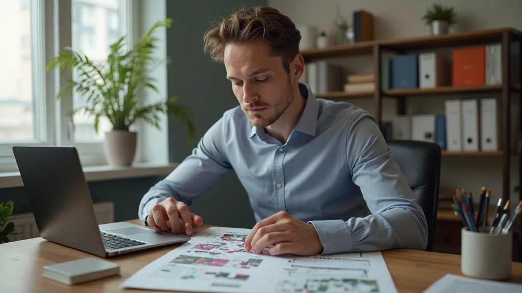 Профессиональное фото человека, занимающегося умственной тренировкой за столом с тетрадью и головоломками